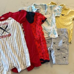 Size 24m Boys Lot 6 Pieces Easter Polo Seersucker